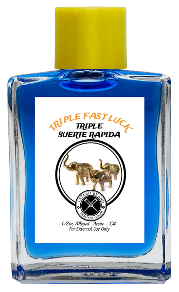 Triple Fast Luck Triple Suerte Rapida Spiritual Oil (BLUE) 1/2 oz