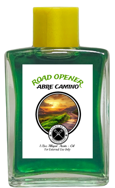 Road Opener Abre Camino Spiritual Oil To Open Your Pathway To Success, Clear Away Obstacles, Good Luck, ETC. (GREEN) 1/2 oz