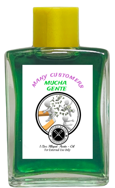 Many Customers Mucha Gente Spiritual Oil To Grow Your Business, Attract Customers, Expansion, ETC. (GREEN) 1/2 oz