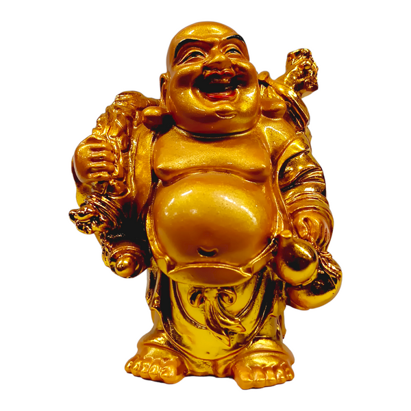 Lucky Golden Buddha Statue 4.5" VERSION 5