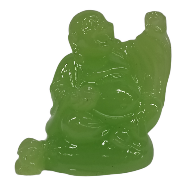 Lucky Green Buddha Miniature 2" Statue VERSION 4