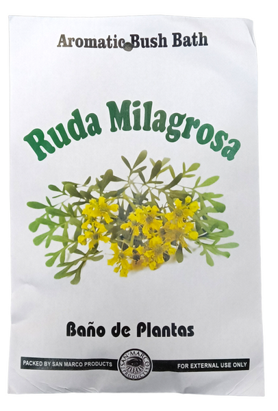 Rue Bush Bath Ruda Milagrosa Bano De Plantas To Clear Away Obstacles Opening The Doors To Good Luck (Boil Herbs In Water To Prepare)