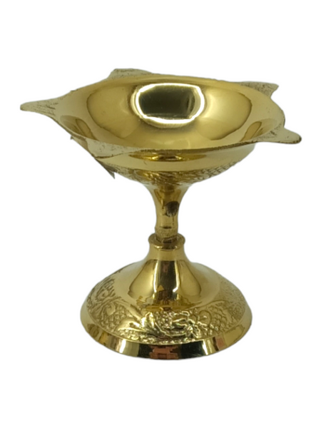Brass Puja Lamp Incense Cone Holder  2" 