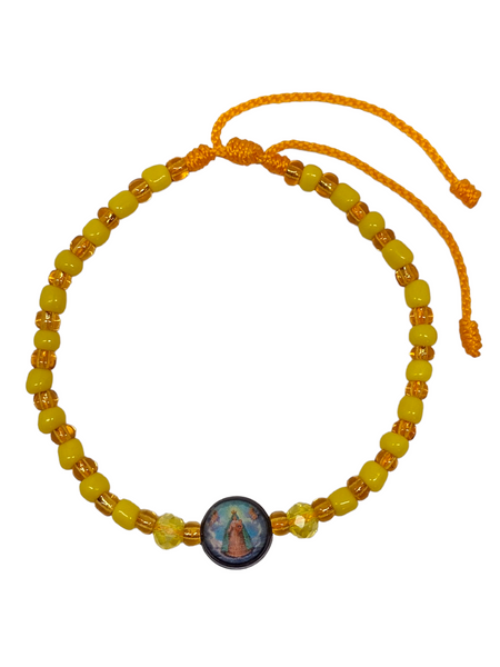 Our Lady Of Charity Caridad Del Cobre Gold/Yellow Image Bracelet For Fertility, Peace At Home, Family Bonding, ETC.