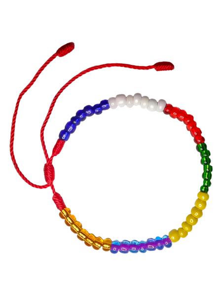 7 Powers 7 Potencias Multicolor Spiritual Bead Bracelet To Overcome Obstacles, Protection From Harm, Guidance, ETC. 