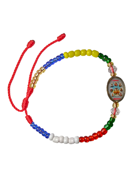 7 Powers 7 Potencias Multicolor Spiritual Image Bracelet To Overcome Obstacles, Protection From Harm, Guidance, ETC. 