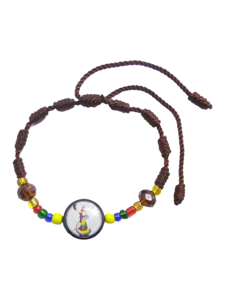 Orisha Oya Warrior Goddess Of Winds & Lightning Storms The Cemetery Queen Knotted Cord Rosary Prayer Bracelet For Protection, Transformation, Road Opening, ETC. 