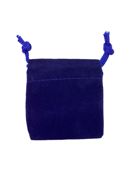 Blue Velvet 2.5" Drawstring Mojo Bag Pouch