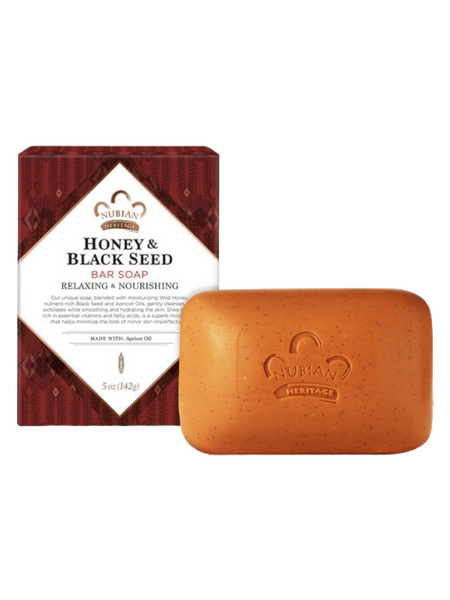 Honey & Black Seed 5oz Bar Soap Relaxing & Nourishing Made With Apricot Oil 