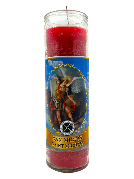 Archangel Saint Michael San Miguel Red 7 Day Prayer Candle .For Protection, Fight Evil, Justice, ETC.