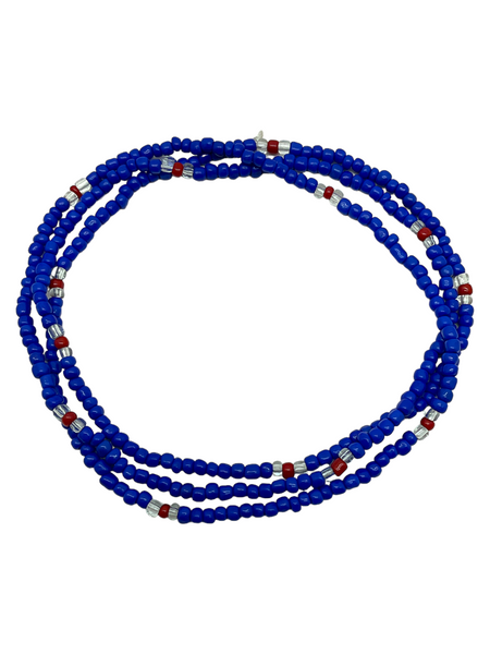 Orisha Olokun The Ruler Of The Waters Eleke Bead 40" Spiritual Necklace For Healing, Strength, Understanding, ETC. 