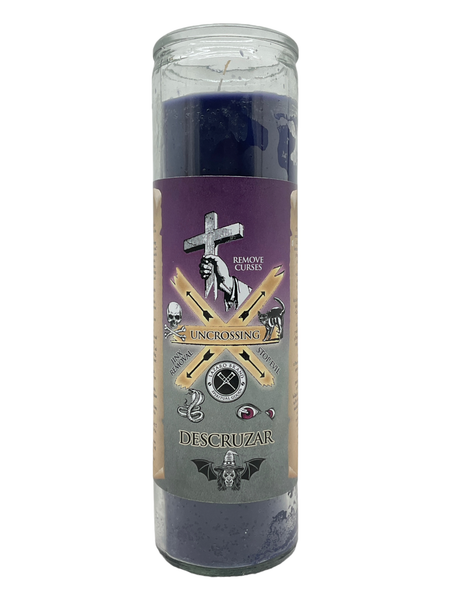 Uncrossing Descruzar Purple 7 Day Prayer Candle For Jinx Removal, Stop Evil, Remove Curses, ETC.