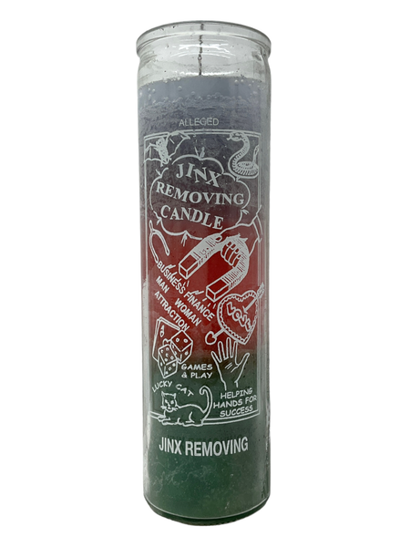 Jinx Removing Spiritual Power 3 Color Prayer Candle For Run Devil Run, Compelling, Lucky Cat, Helping Hands, Spiritual Power, ETC.