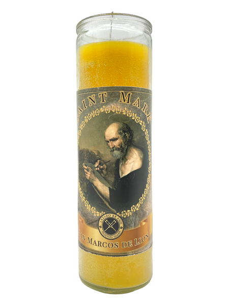 Saint Mark San Marcos De Leon Yellow 7 Day Prayer Candle To Stop Fights & Tame The Lion