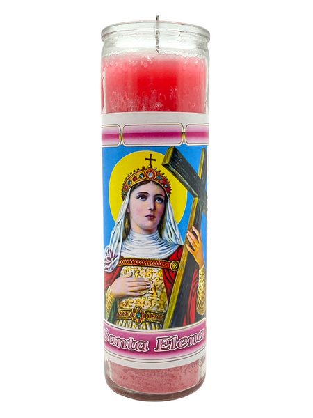 Saint Helen Santa Elena Pink 7 Day Prayer Candle For Protection, Open Road, Inner Peace, ETC.