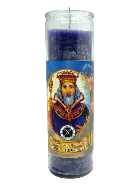 High John The Conqueror Juan Conquistador Purple 7 Day Prayer Candle For Justice In Court Case, Victory Over Struggle, Gain Confidence, ETC.