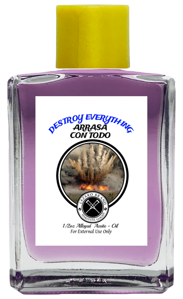 Destroy Everything Arrasa Con Todo Spiritual Oil To Remove Curses, Crossed Conditions, Spells, ETC. (RED) 1/2 oz