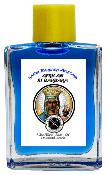 African Saint Barbara Santa Barbara Africana Spiritual Oil To Conquer Your Enemies, Domination, Power, ETC. (BLUE) 1/2 oz