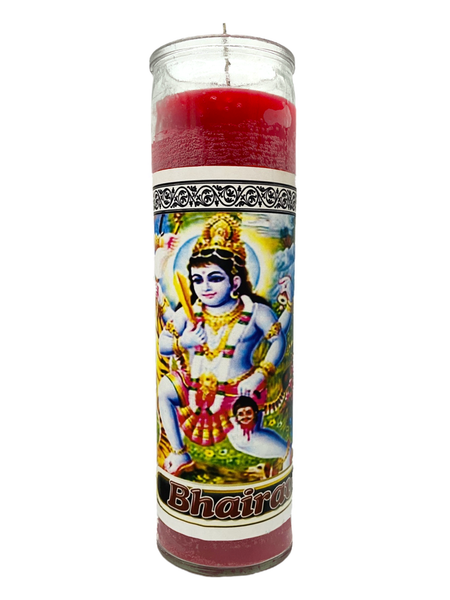 Bhairav Hindu Saint Red 7 Day Mantra Meditation Prayer Candle For Inner Peace, Connect With Ancestors, Positive Energy, ETC.