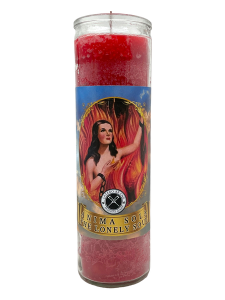 The Lonely Sol Anima Sola Red 7 Day Prayer Candle For Protection, Open Road, Inner Peace, ETC.