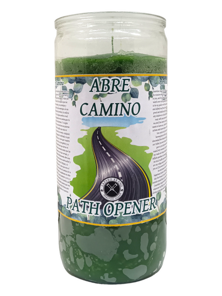 Path Opener Abre Camino 14 Day Jumbo Day Green Prayer Candle To Open Your Pathway To Success, Clear Away Obstacles, Good Luck, ETC.