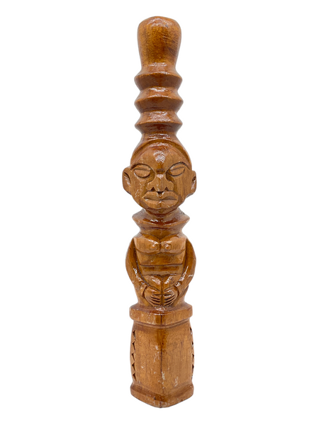 Orisha Orula Iroke De Orula The Great Oracle Of Divination Carved Wooden 13" Bell 
