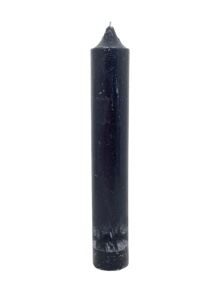 Black 8" Pillar Candles For Spiritual & Decorative Purposes