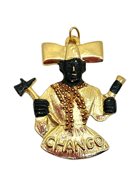 Orisha Chango (Shango) Warrior God Of Thunder & Lightning 2.25" Spiritual Talisman Charm Pendant