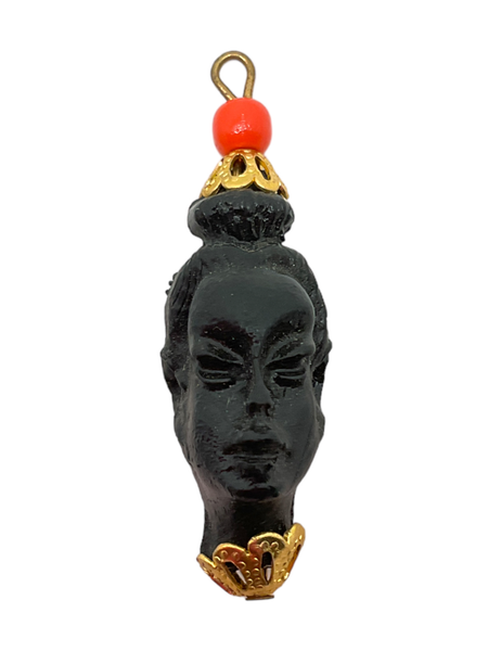 Decorative Azabache Head 1” Spiritual Talisman Charm Pendant