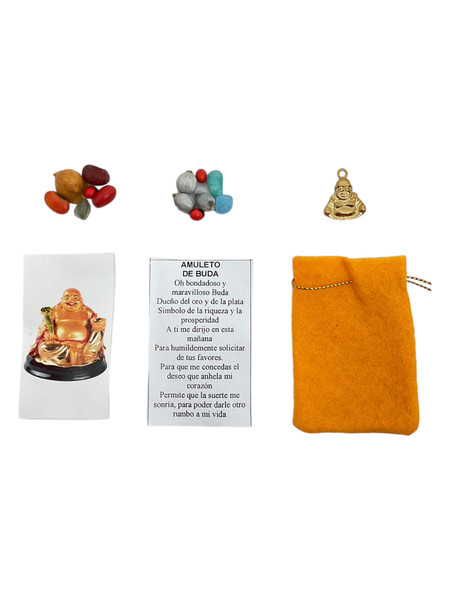 Lucky Buddha Of Fortune Mojo Bag Kit For Good Luck, Success, Abundance, ETC.