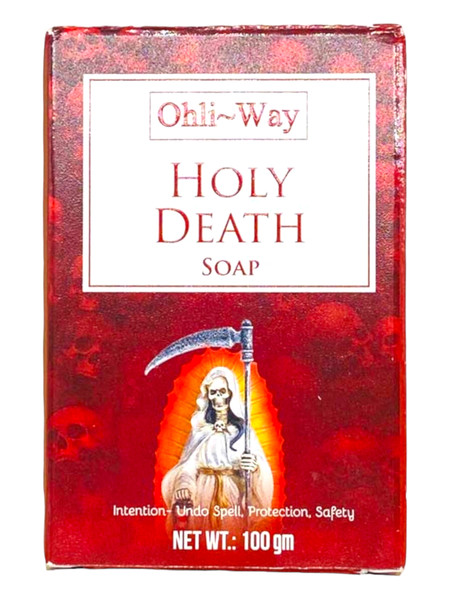 Holy Death Santa Muerte Soap Bar With English/Spanish Prayer Card & Charm For Protection, Positive Changes, Open Road, ETC.