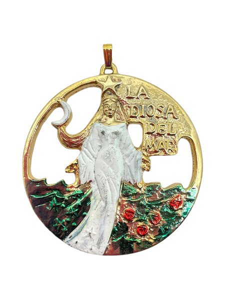 Orisha  Yemaya La Diosa Del Mar 2.25" Spiritual Talisman Charm Pendant For Rejuvenation, Fertility, Healing, ETC.