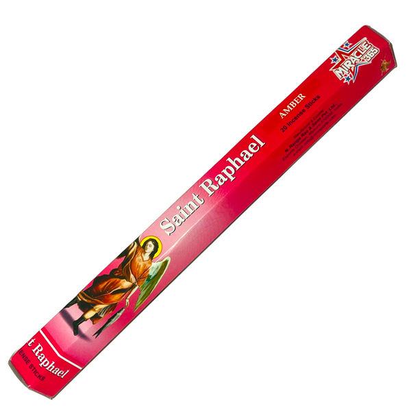 Saint Raphael Angel Of Healing Amber 20 Incense Sticks For Protection From Evil, Safety While Traveling, Healing Journey, ETC.