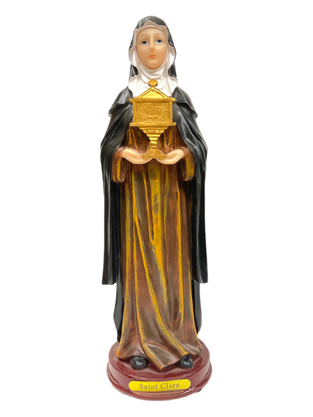 Saint Clare Santa Clara 12" Statue For Peace, Strength, Wellness, ETC.