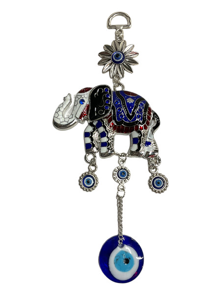 Evil Eye Lucky Elephant 8" Wall Hanging Talisman An Ancient Symbol Of Protection To Ward Off Evil, Attract Good Luck, Fortune, ETC. 