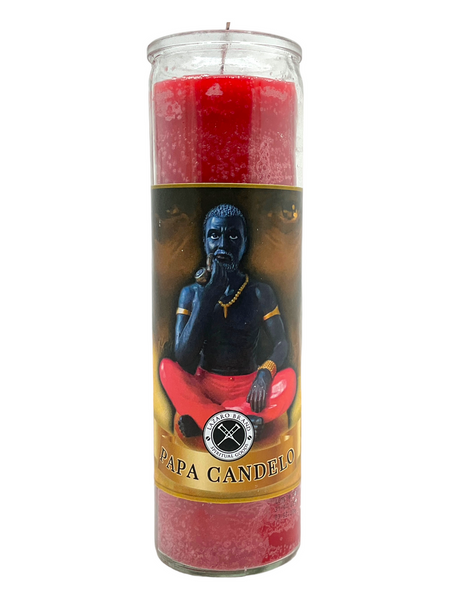 Papa Candelo The Miracle Worker Red 7 Day Prayer Candle For Business, Uncrossing, Good Luck, ETC.