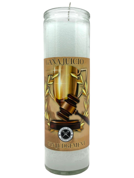 Win Judgement Gana Juicio White 7 Day Prayer Candle For Victory In Legal Issues, Police Problems, Court Cases, Restraining Orders, ETC.