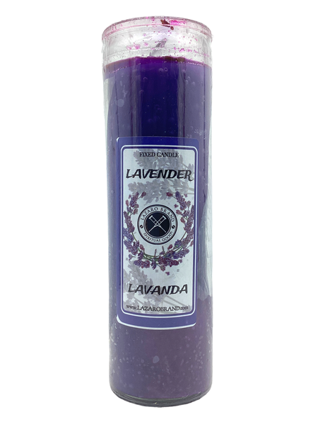 Lavender Lavanda Purple 7 Day Dressed & Blessed Prayer Candle To Unwind A Tense Mind, Discharge Negative Energy, Relax, ETC.