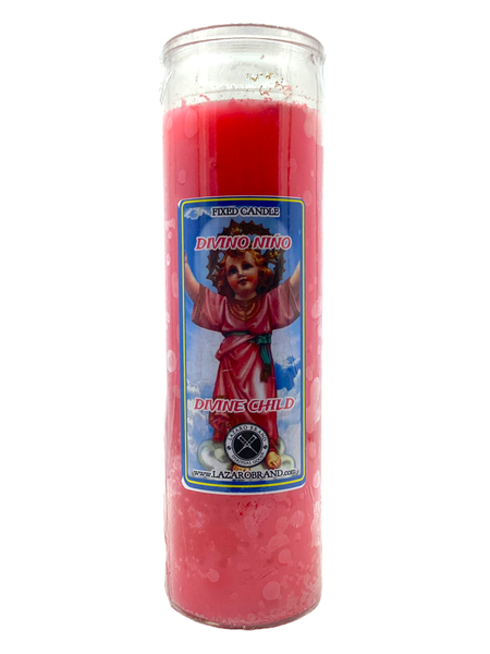 Divine Child Jesus Divino Nino Pink 7 Day Dressed & Blessed Prayer Candle To Alleviate Suffering, Inner Peace, Divine Blessings, ETC.