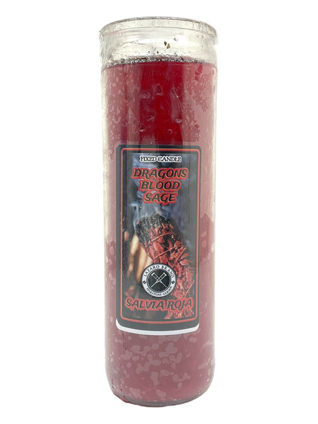 Dragon's Blood Sage Salvia Roja Red 7 Day Dressed & Blessed Prayer Candle For Spiritual Cleansing, Purification, Emotional Balance, ETC.