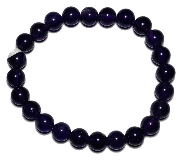 Amethyst Spiritual Bead Bracelet (8mm Beads)