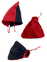 Black & Red / 4.5" / Cloth Drawstring Mojo Bag Pouch / Store Sacred Tools, Attract Positive Energy & Keep Your Mojo Safe  