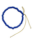 Orisha Yemaya African Tribal Eleke Bead Dark Blue Spiritual Necklace & Bracelet Set