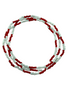 Orisha Shango (Chango) Eleke Bead 40" Spiritual Necklace For Protection, Increase Personal Power, Virility, ETC. 