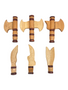 Orisha Shango Cedar Tools / Set of 6 / 5” / Harramientas De Shango  