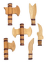 Orisha Shango Cedar Tools / Set of 6 / 5” / Harramientas De Shango  