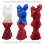 Lovers Embracing Figure Candle – “I amplify passion, joy, and deep connection in my love life.” (Red 9”)
