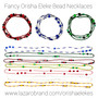 Orisha Ogun Divine Blacksmith Fancy Eleke Bead 40" Spiritual Necklace To Fight Against Injustice, Protection, Open Doors, ETC.