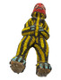 African Bamileke Beaded Female Figure / One of a Kind / 19” / Handcrafted Primitive Tribal Art Sculpture  