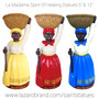 La Madama Statue: Carrying Basket On Head - White (5”) 